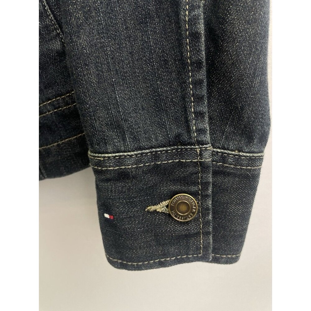 TOMMY HILFIGER Women’s Dark Denim Jean Jacket Size Small - Picture 12 of 14